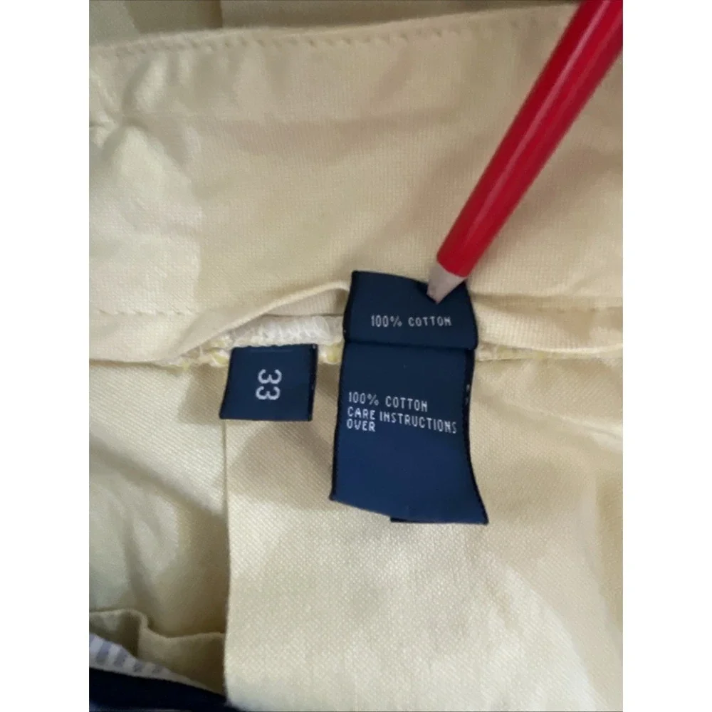 Polo Ralph Lauren Shorts 33 Butter Yellow Classic‎ Fit Chino Casual Preppy Dad